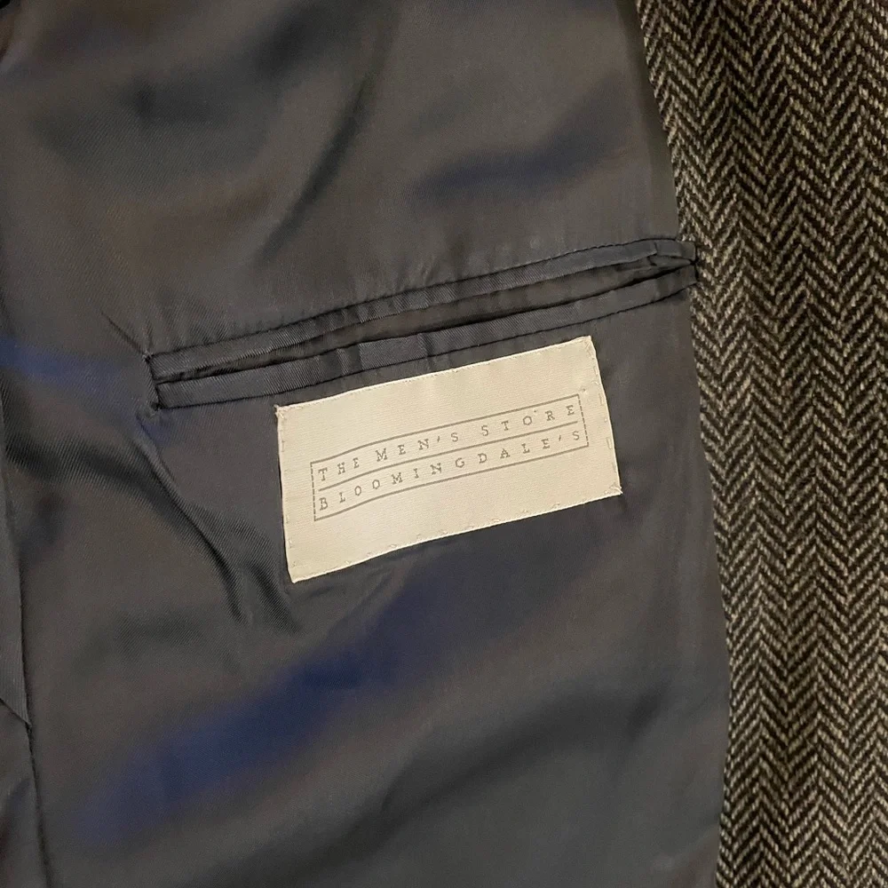 Ralph Lauren Made in USA Rare Blue Script Label Vintage Herringbone Jacket 44‎